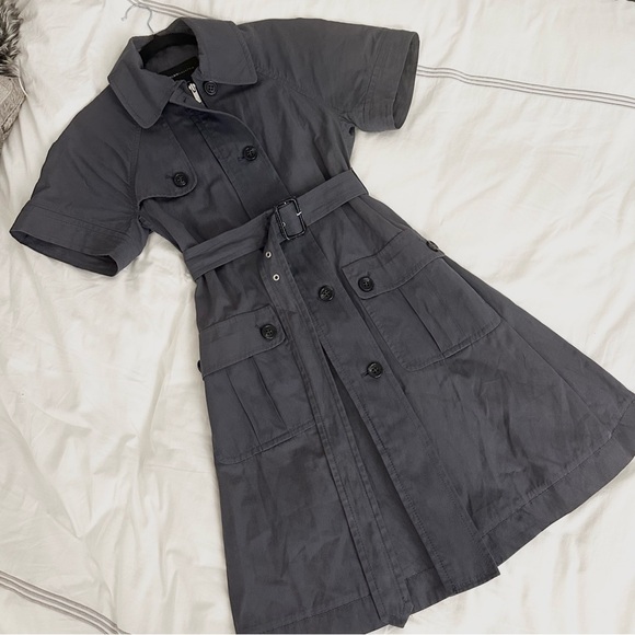 BCBGMaxAzria Jackets & Blazers - BCBG Trench Coat Jacket Gray Three Quarter EUC